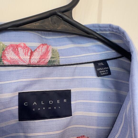 NWT Calder Carmel Limited Ed 1/70 Button Down Long Sleeve Floral Shirt Size XXL - Picture 4 of 12